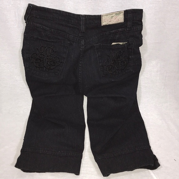 Fared Size 3 Black Faded Jean Butt Lifter Bermuda. New With Tags - Picture 3 of 7
